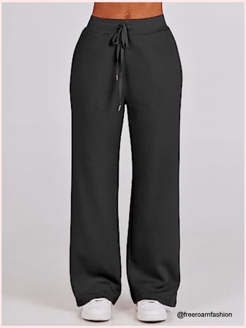 Half Zip Sweatshirt & Wide Leg Pants 2 Piece Set Loungewear Travel Outfit - Picture 6 of 7